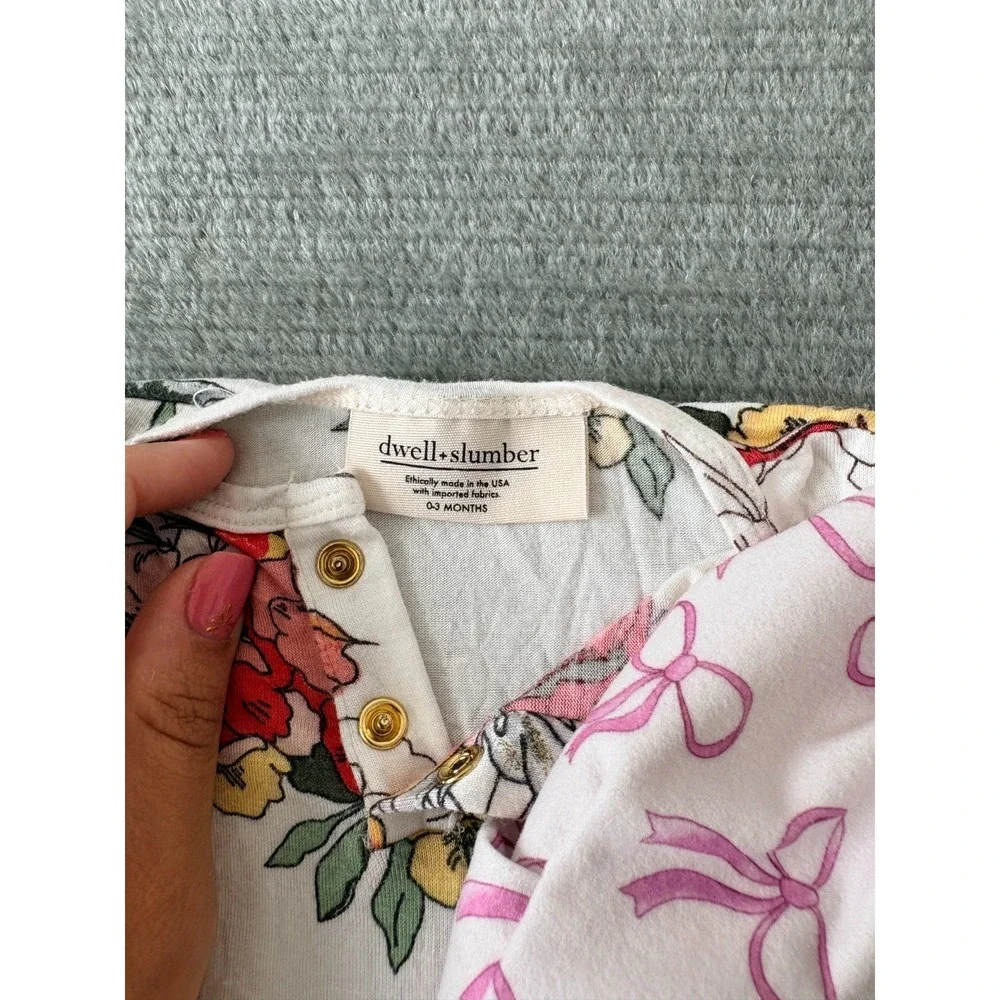 Lot of Three Sleep Gowns Caden Lane Kate Quinn Dwell Slumber Baby 0-3M